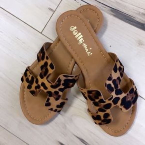 Shoes - "Holly" Sandals - Leopard
